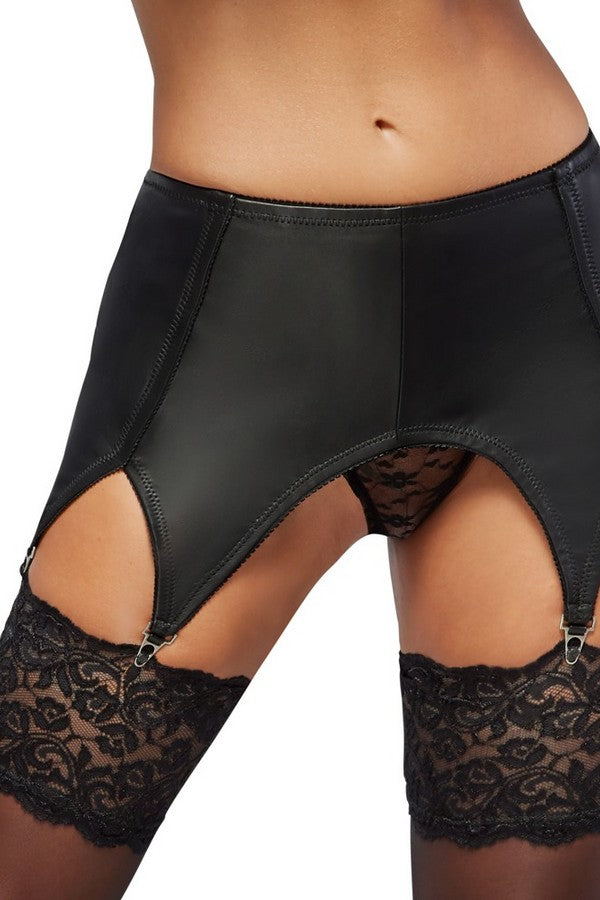 Leather suspender belt