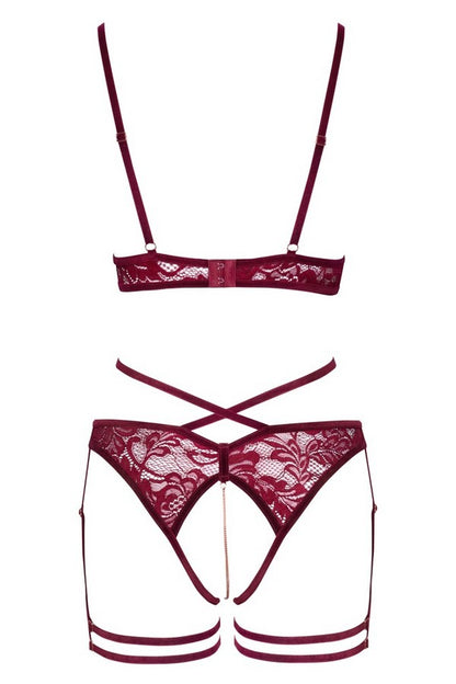 Ensemble seins-nus bordeaux