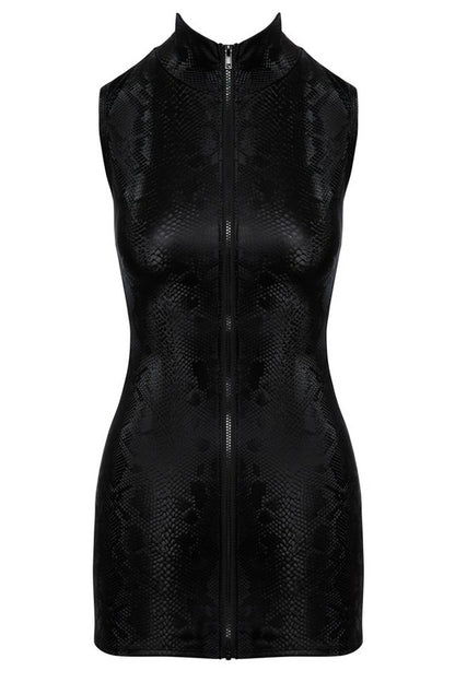 Robe peau de serpent noire