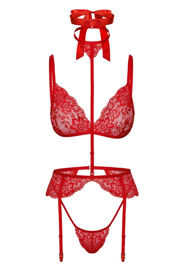 Ensemble Red Lace Kiss 243