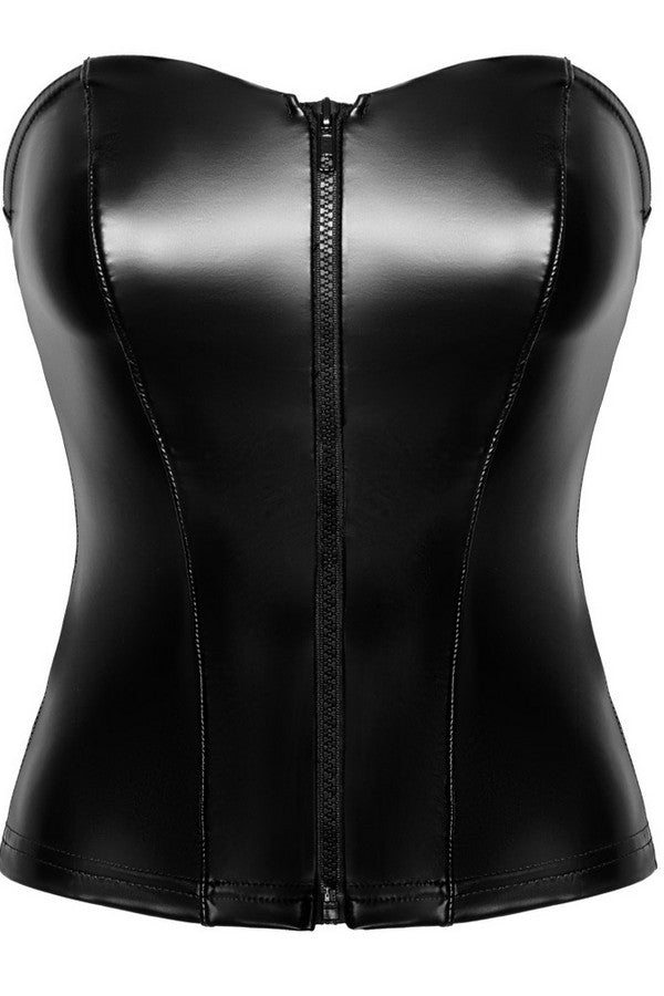 Bustier wetlook zippé