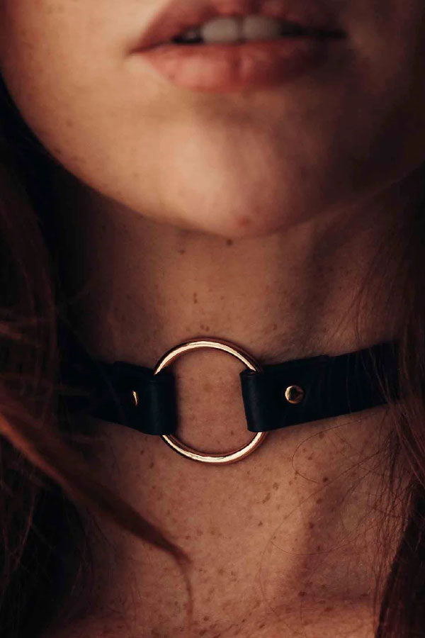 Choker cuir végan Maze