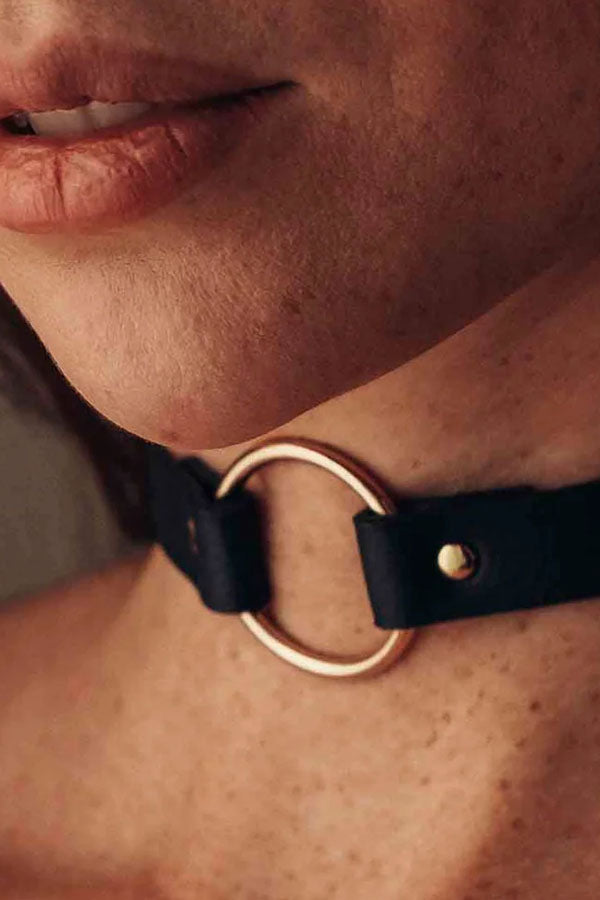 Choker cuir végan Maze