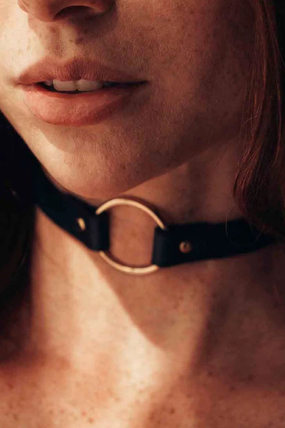 Choker cuir végan Maze