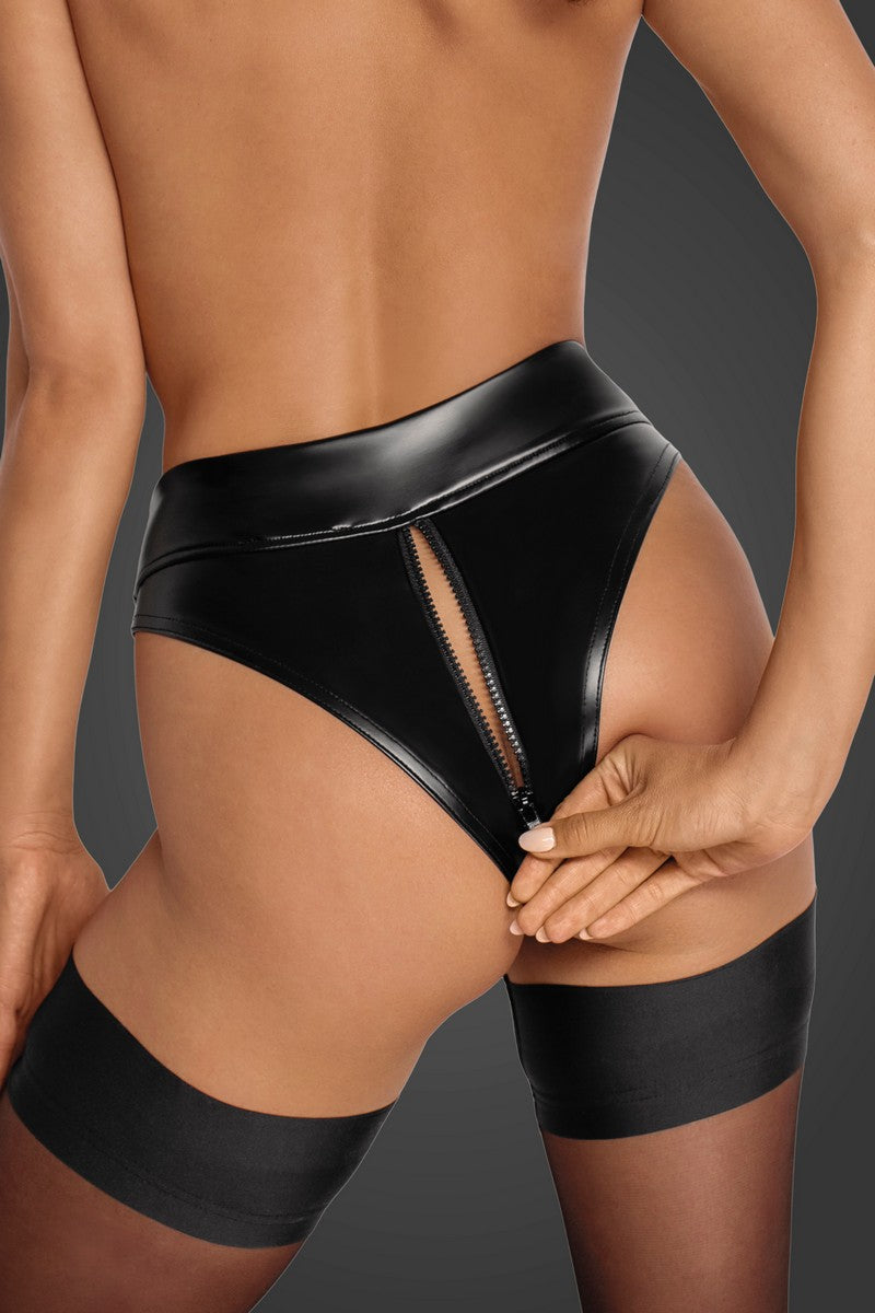 Culotte wetlook ouvrable F260 - LUXURY ALLEY dessous