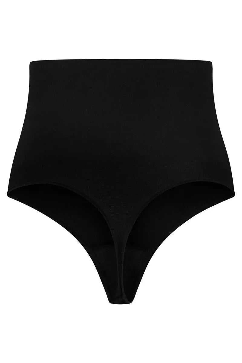 String taille haute sans couture noir - LUXURY ALLEY dessous